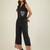 black cotton co ord set with embroidered waistcoat
