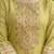 Cotton blend mustard yellow casual wear foil print work kurta set