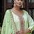 Silk blend light green occasional wear embroidery work kurta set