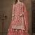 Net embroidered coral salwar kameez