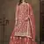 Net embroidered coral salwar kameez