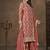 Net embroidered coral salwar kameez