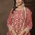 Net embroidered coral salwar kameez