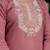 Silk blend dusty rose party wear embroidery work kurta set