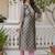 Silk blend mehendi party wear embroidery work readymade kurti