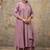 Silk blend dusty pink casual wear embroidery work readymade plazzo suit