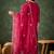 Silk blend cherry casual wear embroidery work kurta set
