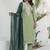 Silk blend pista casual wear embroidery work kurta set