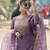 Silk blend lavender casual wear embroidery work kurta set