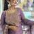 Silk blend lavender casual wear embroidery work kurta set