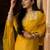 Silk blend mustard casual wear embroidery work kurta set
