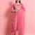 Silk blend pink casual wear embroidery work kurta set