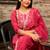 Silk blend pink casual wear embroidery work kurta set
