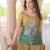 Chinnon Printed Gown with Sequins Embroidery & Dupatta     Green | 56" Length