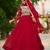 Faux Blooming Embroidered Gown with Zari Lace Dupatta     Maroon | 56" Length