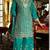 Light blue embroidered chinon silk wedding suits
