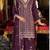 Purple embroidered chinon silk wedding suits