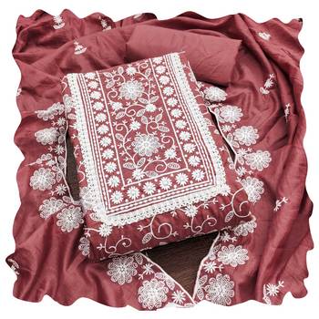 Women levender parampara silk  dress material with dupatta 1
