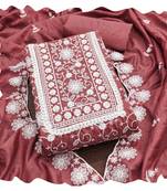 Women levender parampara silk  dress material with dupatta