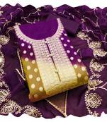 Women multi organja jacquard  dress material with dupatta