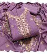 Women voilet star georgette  dress material with dupatta