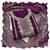 Women purple georgette  dress material with dupatta