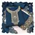 Women blue georgette  dress material with dupatta