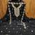 Women black georgette  dress material with dupatta