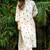 White emboridered cotton strate kurta set