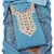 Women sky blue georgette  dress material with dupatta