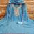 Women sky blue georgette  dress material with dupatta