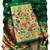 Women green banarasi silk  dress material with dupatta