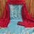 Women sky blue jalpari cotton  dress material with dupatta