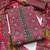 Women multi chinnon  dress material with dupatta