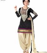 Fog Letest Black & Cream Patiyala Salwar Suit