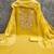 Women yellow simmer jacquard  dress material with dupatta