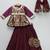Purple embroidered cotton silk lehenga set