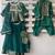 green embroidered cotton silk lehenga set