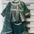 green embroidered cotton silk lehenga set