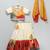 Multicolor printed cotton silk lehenga set