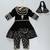 Black embroidered velvet kurta set