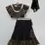 Black embroidered cotton silk lehenga set