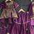 Purple embroidered cotton silk lehenga set