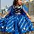 Blue embroidered organza lehenga set