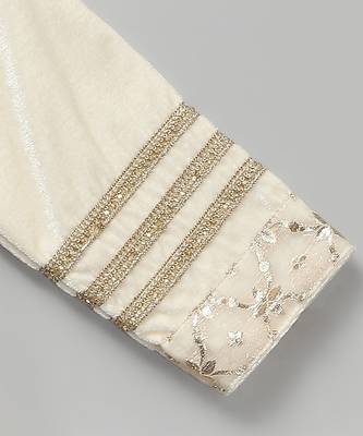 White embroidered velvet anarkali set 2