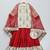 Red printed cotton silk lehenga set