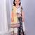 Multicolor printed cotton silk lehenga set