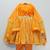 Orange embroidered organza anarkali set