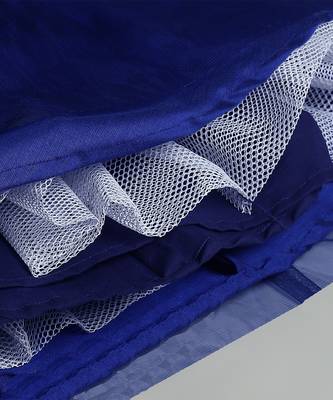 Blue sequin cotton lehenga set 2