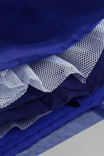 Blue sequin cotton lehenga set